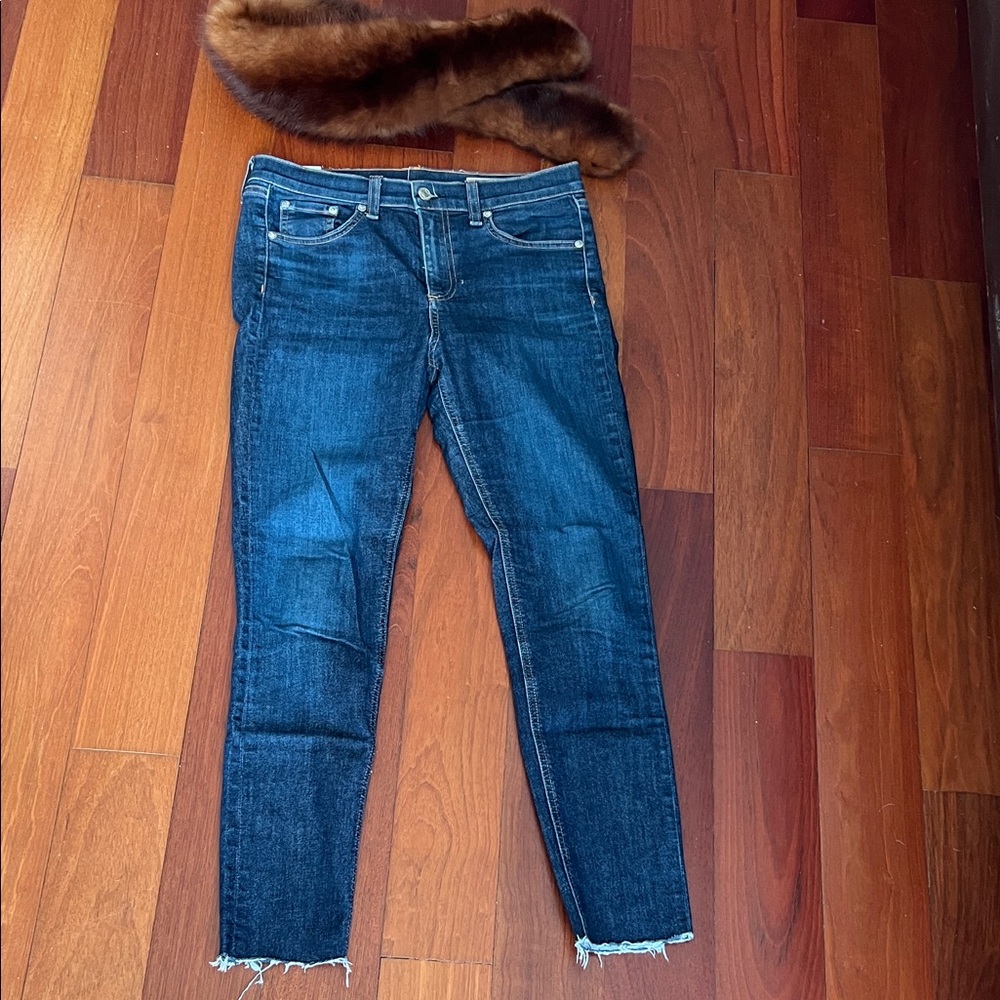 Rag & Bone Deep Indigo Cropped Jeans